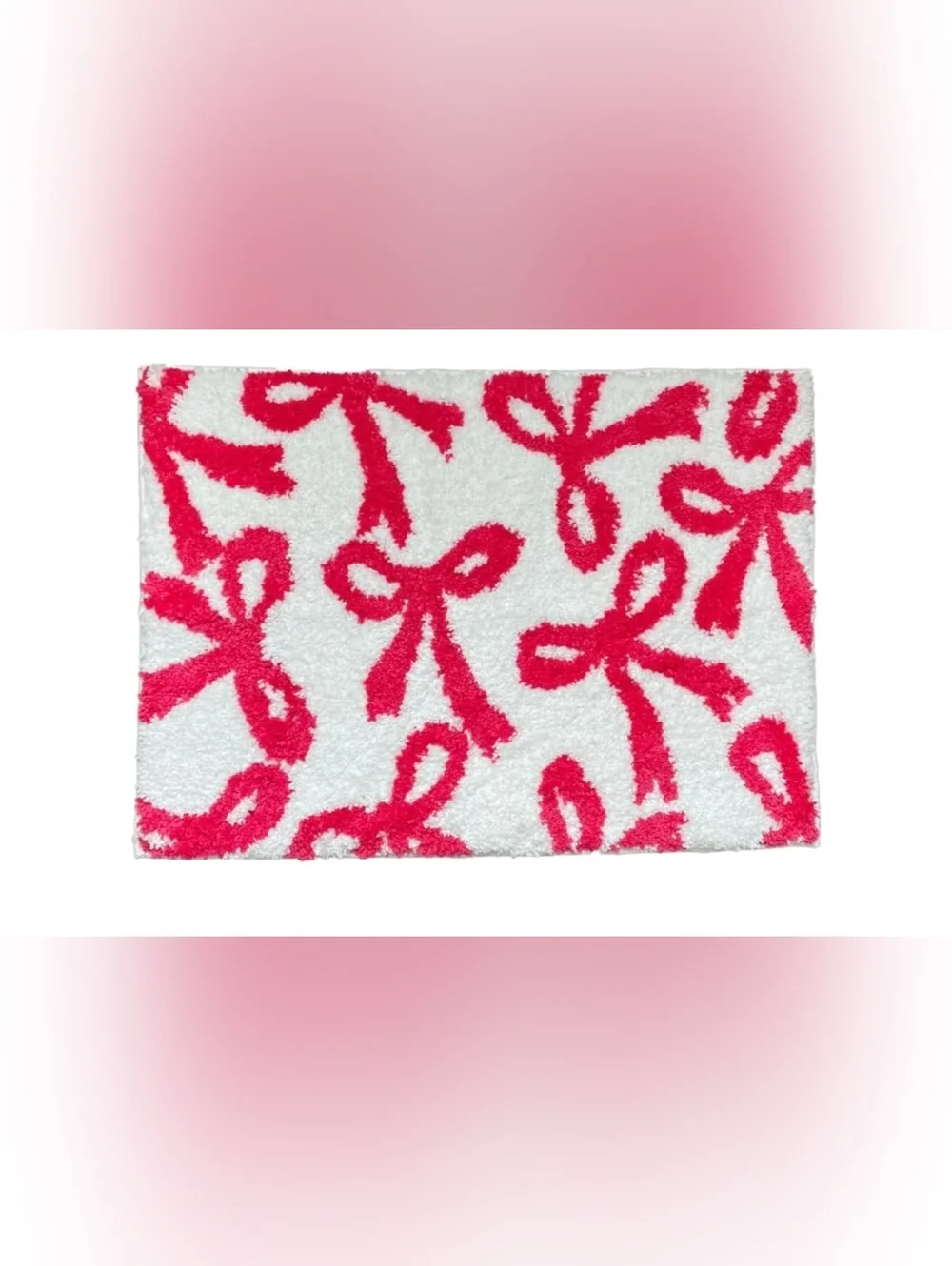2pk Bow Rug - Bow Shaped bathmat - Handmade & Premium- 30in (75cm) - Cute Bathro